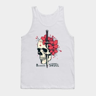 Sworded Blossom Skull Tank Top